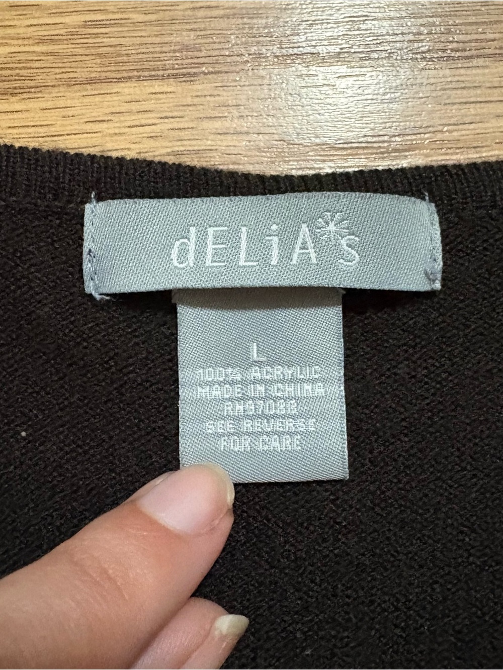 y2k 2000s Delia’s Cardigan Sweater Cute Buttons Rhinestone Large - Picture 3 of 7